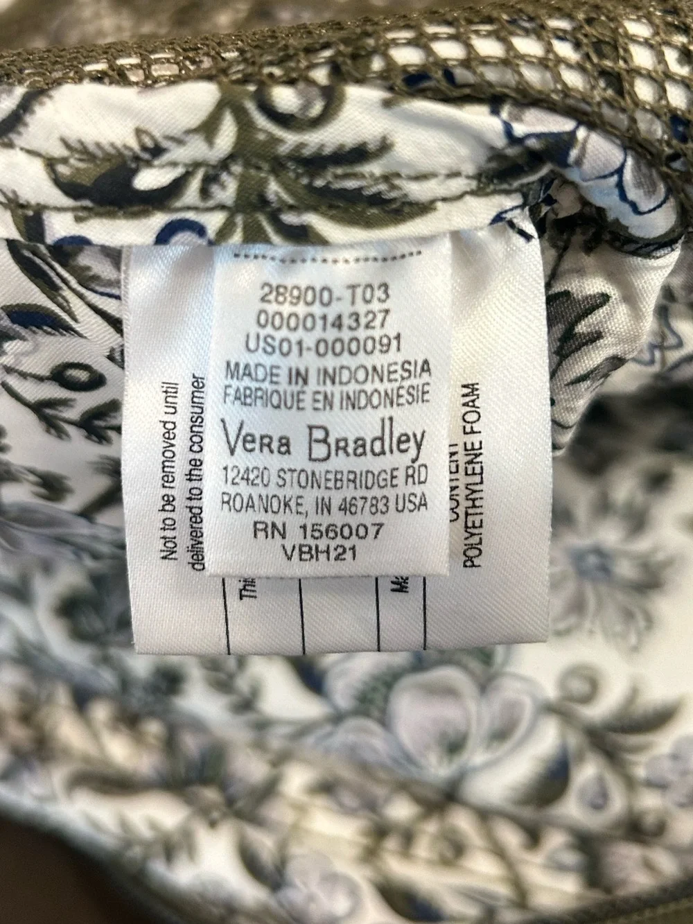 Vera Bradley Cotton Weekender Travel Duffel Bag - Picture 12 of 14